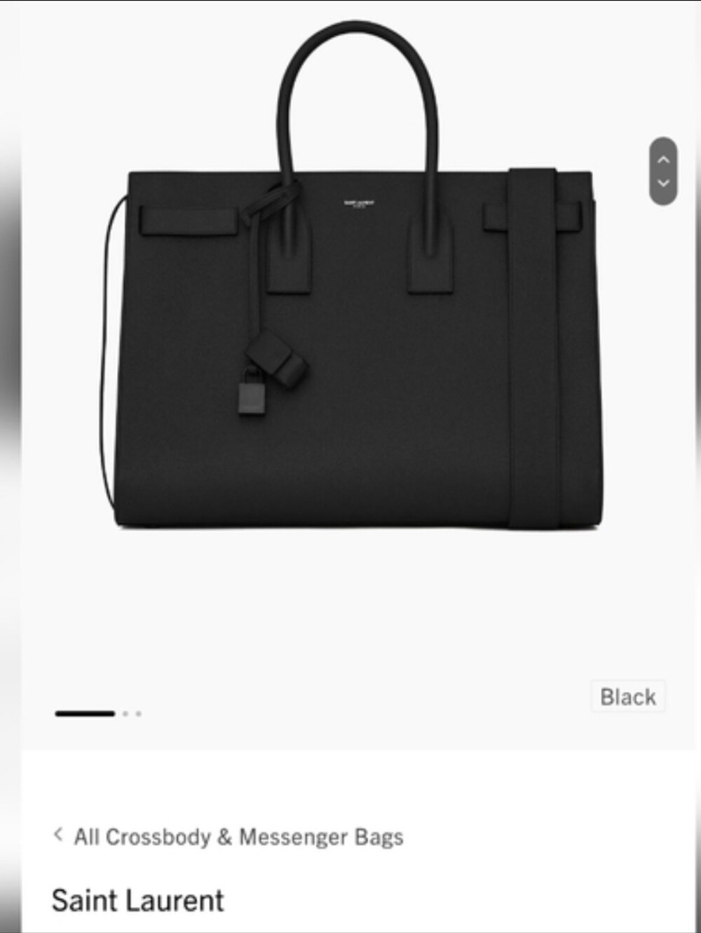 NEW Saint LaurentSac De Jour Medium In Grained Leather with Saks Fifth Recipe